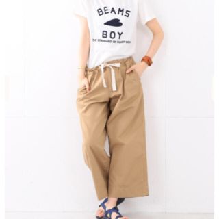 ビームスボーイ(BEAMS BOY)のBEAMS BOY＊ チノ ワイド イージーパンツ ベージュ(チノパン)