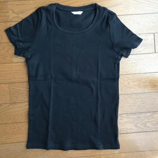 ユニクロ(UNIQLO)のUNIQLO EXTRA FINE COTTON 黒Tシャツ(Tシャツ(半袖/袖なし))