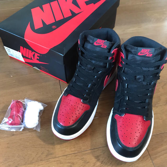 美品 air jordan 1 retro bred