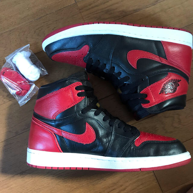 美品 air jordan 1 retro bred