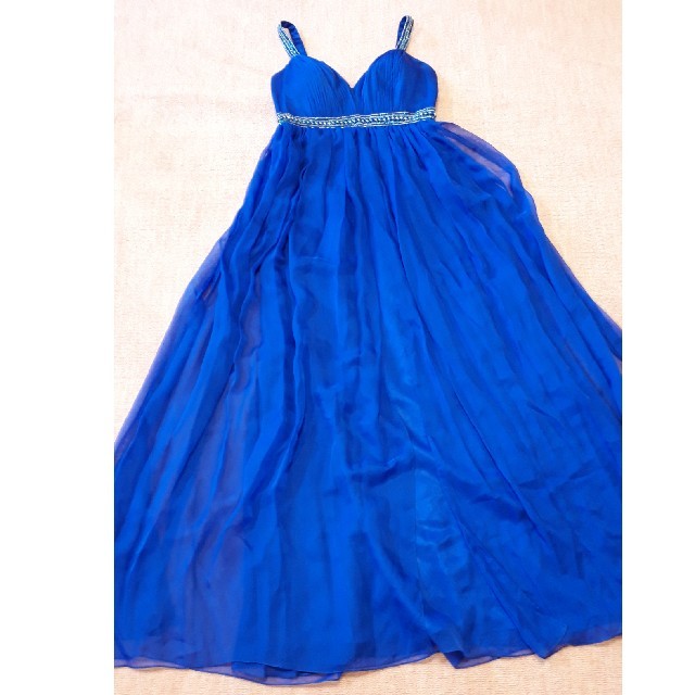 nekonyanko様専用　ロイヤルブルーとオレンジ　イブニングドレス２点 レディースのフォーマル/ドレス(ロングドレス)の商品写真