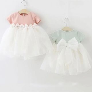 新品♡90cm♡リボンベビーワンピース♡ピンク(ワンピース)