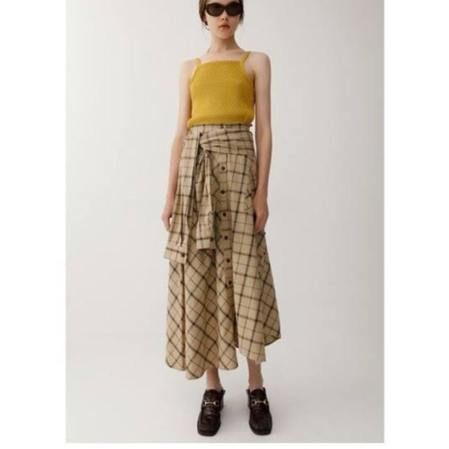 moussy(マウジー)の新品 (MOUSSY) SLEEVE TIED CHECK スカート レディースのスカート(ひざ丈スカート)の商品写真