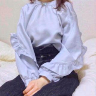 フラワー(flower)のsmoky blue blouse ✲*ﾟ(シャツ/ブラウス(長袖/七分))