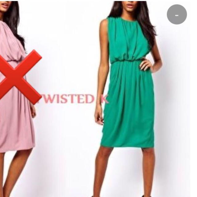 asos(エイソス)のasos  ドレス  緑 レディースのフォーマル/ドレス(ミディアムドレス)の商品写真