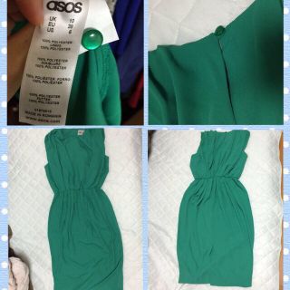 エイソス(asos)のasos  ドレス  緑(ミディアムドレス)