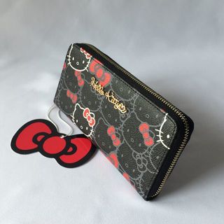 サンリオ(サンリオ)の【新品】Hello Kitty×AMONNLISA 高級本革 長財布 ブラック(財布)