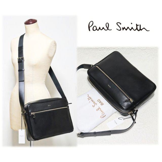 Paul Smith(ポールスミス)の新品【ポールスミス】シティエンボス仕上げ ショルダーバッグ 黒 メンズのバッグ(ショルダーバッグ)の商品写真