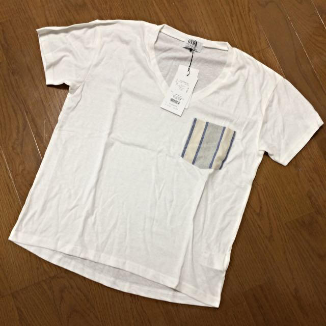 GYDA(ジェイダ)のGYDA_ストライプポケットTシャツ レディースのトップス(Tシャツ(半袖/袖なし))の商品写真