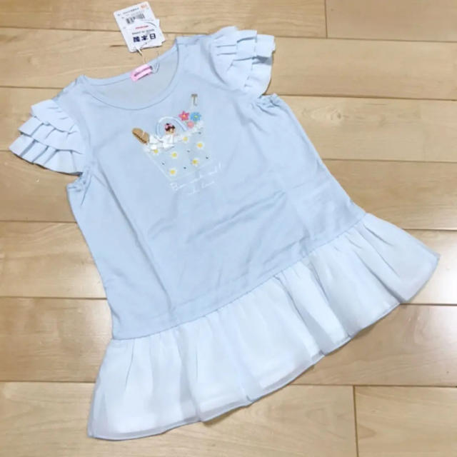 mikihouse(ミキハウス)の★新品★110㎝☆ミキハウス リーナちゃん 半袖 Tシャツ スワロフスキー キッズ/ベビー/マタニティのキッズ服女の子用(90cm~)(Tシャツ/カットソー)の商品写真