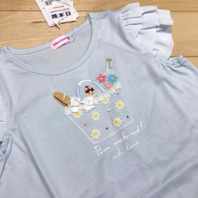 mikihouse(ミキハウス)の★新品★110㎝☆ミキハウス リーナちゃん 半袖 Tシャツ スワロフスキー キッズ/ベビー/マタニティのキッズ服女の子用(90cm~)(Tシャツ/カットソー)の商品写真