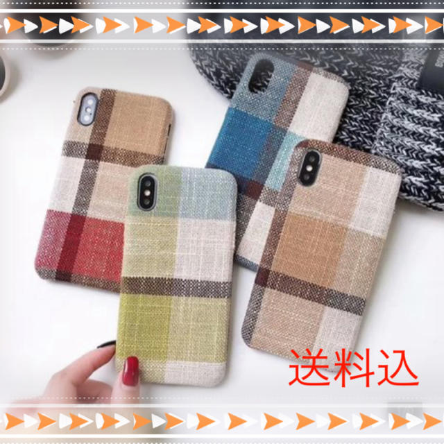 iPhone -  オシャレチェック柄　iPhoneケース X XS かわいい レッドの通販 by kei's shop｜アイフォーンならラクマ