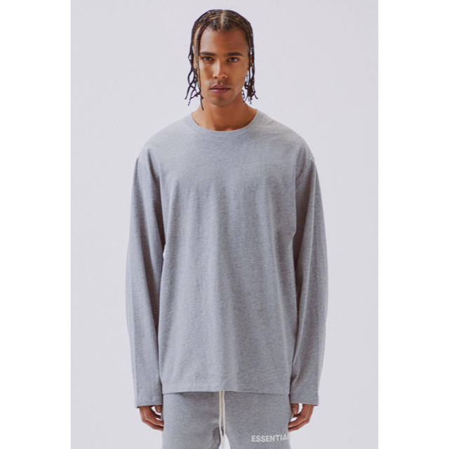 FEAR OF GOD - fog essentials ロンT グレー 新品 Lサイズ