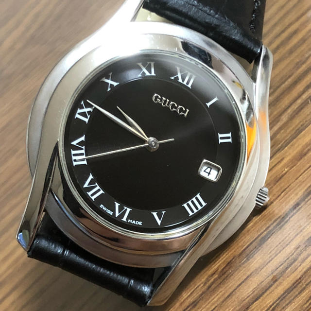 Gucci - グッチ 5500M メンズ クォーツ 腕時計 新品未使用皮ベルトの通販 by chami0555's shop｜グッチならラクマ