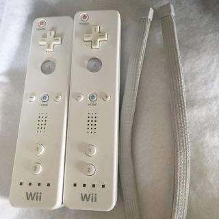 ウィー(Wii)のWii リモコン ホワイト 白 2個 本 セット ストラップ (その他)