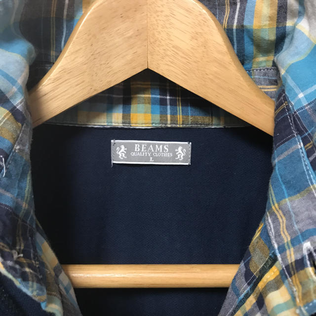 BEAMS(ビームス)の♦️ビームス  ♦️重ね着デザイン♦️半袖ポロシャツ/ネイビー/鹿の子 メンズのトップス(ポロシャツ)の商品写真