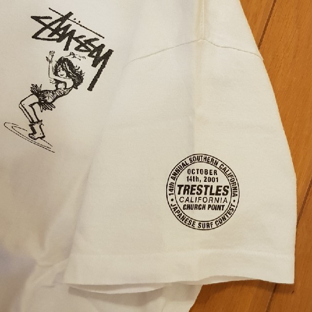 STUSSY(ステューシー)の正規品 カリフォルニア限定 STUSSY Tシャツ Mサイズ ホワイト メンズのトップス(Tシャツ/カットソー(半袖/袖なし))の商品写真