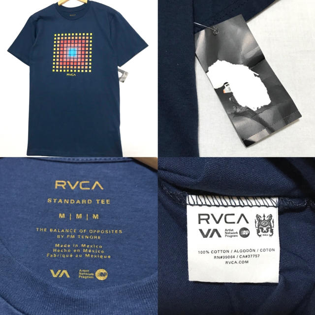 RVCA(ルーカ)のL相当 新品 RVCA グラフィック Tシャツ 紺 メンズ ルーカ ワンポイント メンズのトップス(Tシャツ/カットソー(半袖/袖なし))の商品写真