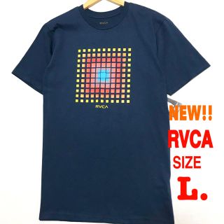 ルーカ(RVCA)のL相当 新品 RVCA グラフィック Tシャツ 紺 メンズ ルーカ ワンポイント(Tシャツ/カットソー(半袖/袖なし))