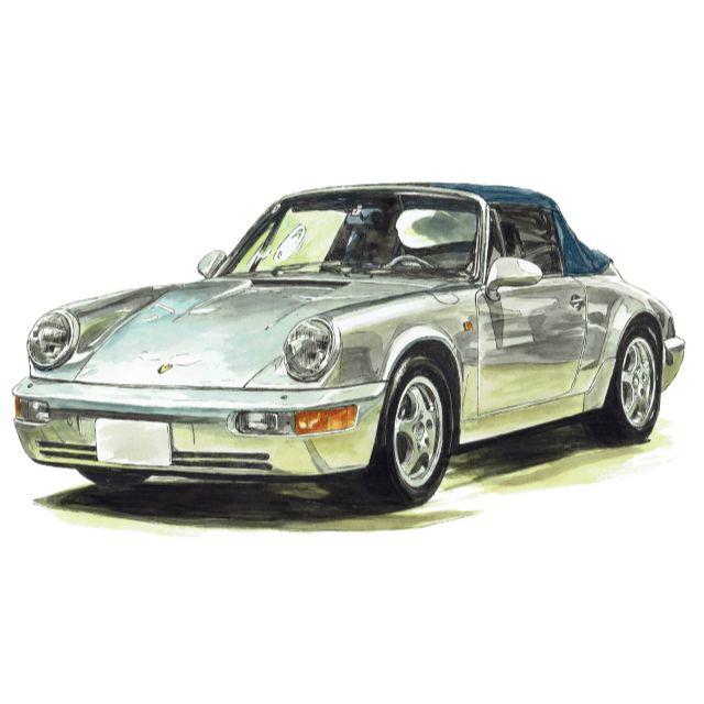 GC-1163 ポルシェ911限定版画 直筆サイン額装●作家平右ヱ門 3