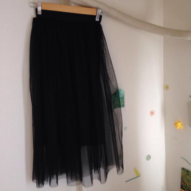 ANAP(アナップ)のブラックチュールスカート レディースのスカート(ロングスカート)の商品写真