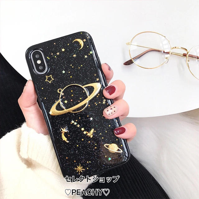 宇宙 グリッター iPhone ケースの通販 by ♡Queen Land♡｜ラクマ