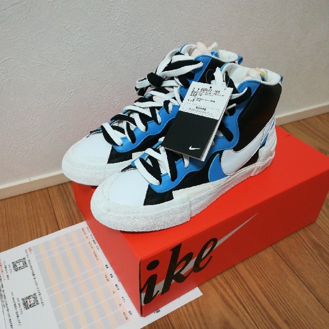 NIKE BLAZER MID SACAI 青　26cm