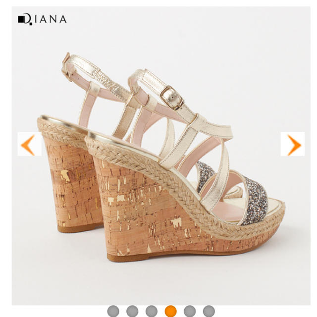 DIANA(ダイアナ)の♡ 今期新作DIANA コンビハイウェッジサンダル ゴールド ♡ レディースの靴/シューズ(サンダル)の商品写真