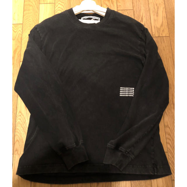 36％割引グレイ系,M本物品質の alexander wang アレキサンダーワン ロゴ スウェット ロンT Tシャツ/カットソー(七分/長袖