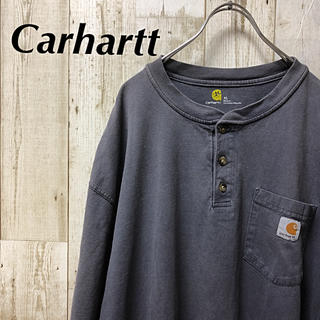 カーハート(carhartt)の【激レア】Carhartt カーハート ヘンリーネック Tシャツ XL グレー(Tシャツ/カットソー(半袖/袖なし))