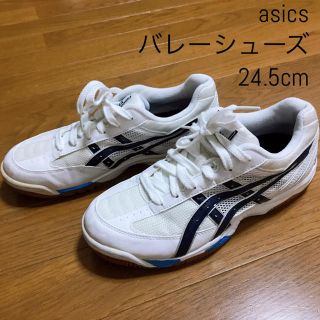 アシックス(asics)のasics バレーシューズ 24.5cm DESCENTEサポーター オマケ付き(バレーボール)