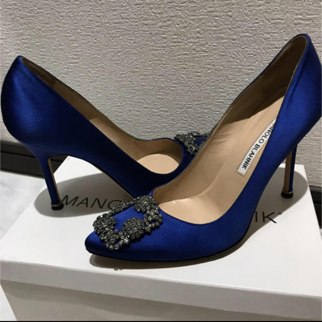 MANOLO BLAHNIK - u＿a マノロブラニク ハンギシ 37.5 ヒール高さ10.5cm