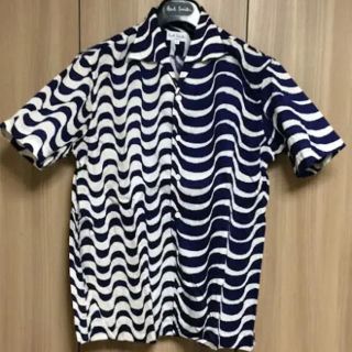 ポールスミス(Paul Smith)のポールスミス  半袖シャツ   M  波 ボーダー(シャツ)