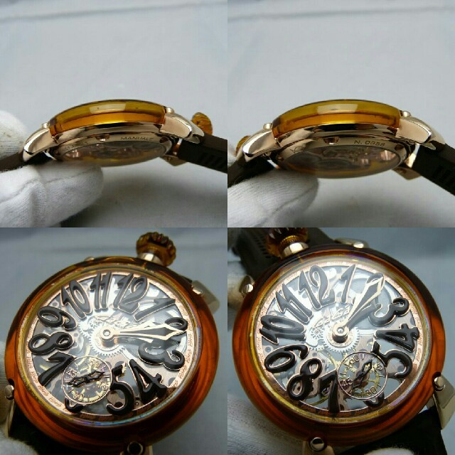 GaGa MILANO(ガガミラノ)の保証あり　マヌアーレクリスタル　6091　手巻き　ガガミラノ メンズの時計(腕時計(アナログ))の商品写真