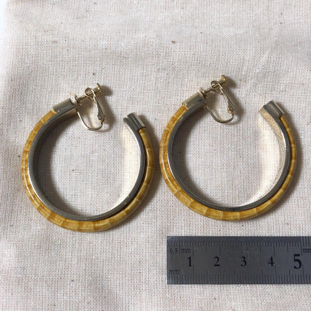 H.P.FRANCE(アッシュペーフランス)のロサト様専用＊vintage hoop earrings バンブー調 イヤリング レディースのアクセサリー(イヤリング)の商品写真