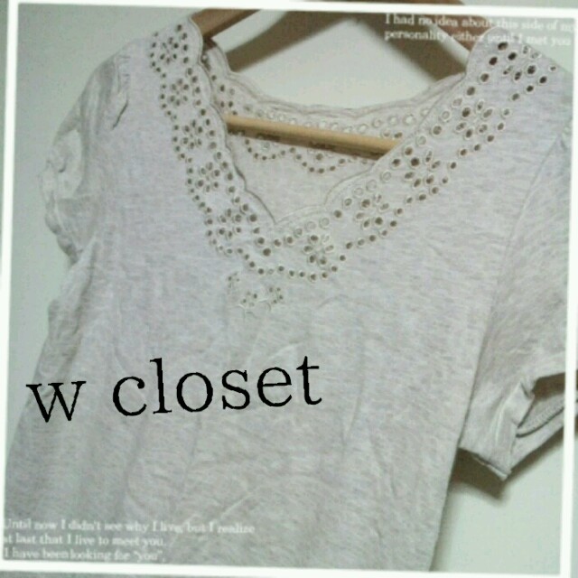 w closet(ダブルクローゼット)のぼまいぇ様専用スカラップTシャツ レディースのトップス(Tシャツ(半袖/袖なし))の商品写真