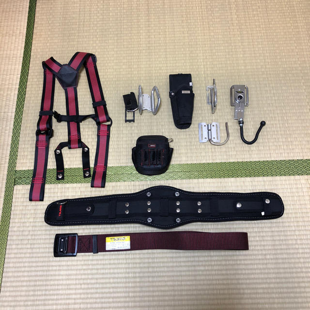 タジマ サスペンダーリミテッド+胴ベルト+腰道具各種