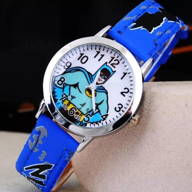 バットマン 腕時計 時計 キッズウォッチ ブルーの通販 by マカロン♡RM｜ラクマ