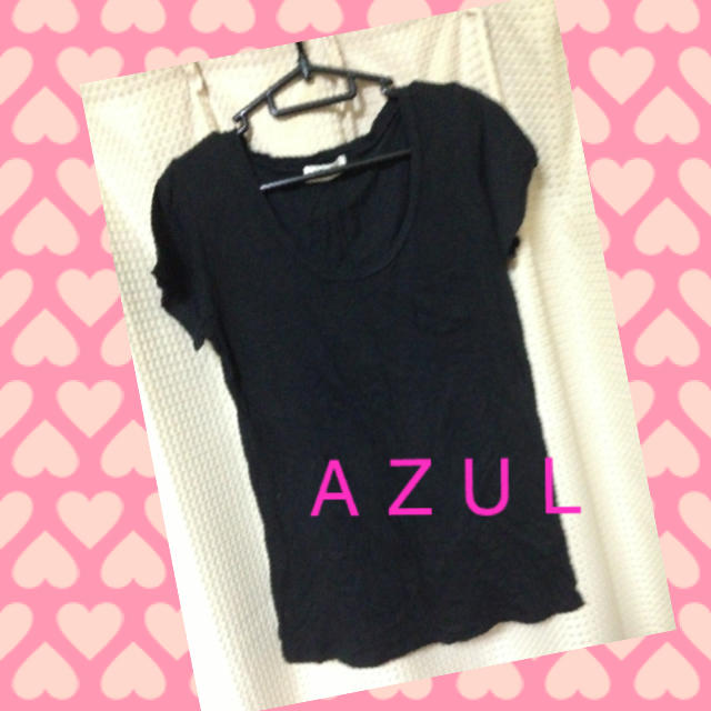 AZUL by moussy(アズールバイマウジー)のアズールシンプルてぃー値下げ‼ レディースのトップス(Tシャツ(半袖/袖なし))の商品写真