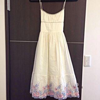 ジルスチュアート(JILLSTUART)のJILLSTUART花柄後ろリボンワンピ(ひざ丈ワンピース)