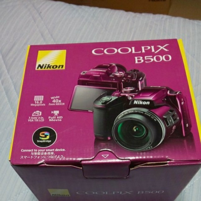 Nikon - ほぼ新品 ニコンクールピクス B500 40倍ズーム 人気色 プラム