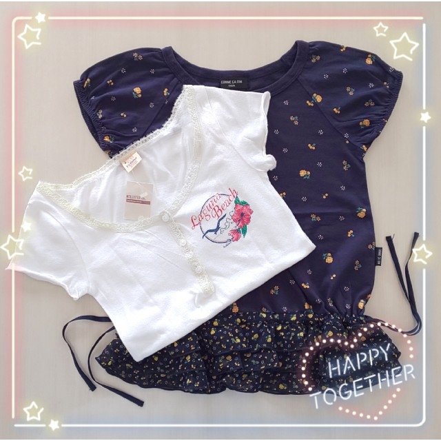 Hollister(ホリスター)の☆HOLLISTER☆COMME CA ISM☆花柄☆フリル☆リボン☆Tシャツ  キッズ/ベビー/マタニティのキッズ服女の子用(90cm~)(Tシャツ/カットソー)の商品写真