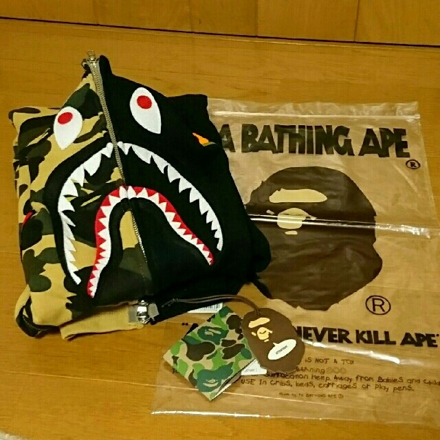 BAPE シャークパーカー 前後フルジップ