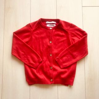 ザラキッズ(ZARA KIDS)のchacha様専用 ZARAニットカーディガン ビビットレッド104cm(カーディガン)