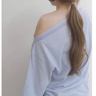 fumika  uchida コットンストレートネックオーバーショルダーT(Tシャツ(半袖/袖なし))