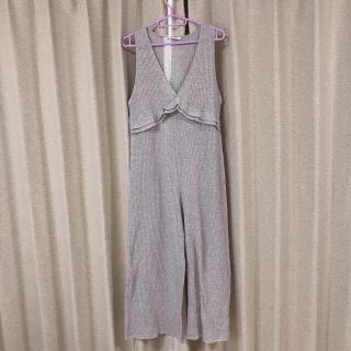 ザラ(ZARA)のZARAグレー/リブ/サロペット/オーバーオール(サロペット/オーバーオール)