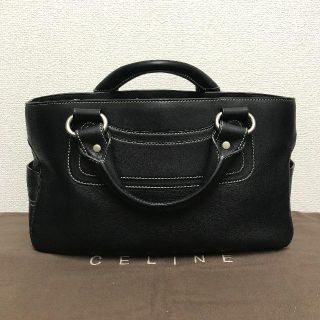 セリーヌ(celine)のセリーヌ　ブギーバッグ　黒　レザー　美品！(ボストンバッグ)