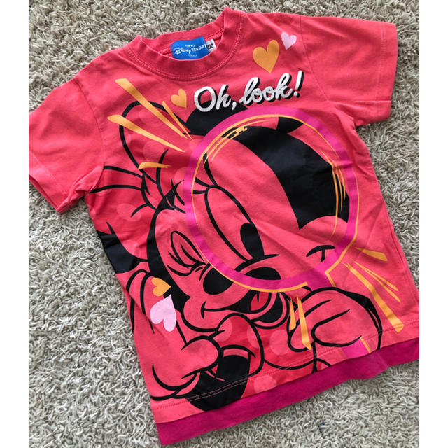 Disney(ディズニー)のディズニーリゾート☆ミニーＴシャツ 100 キッズ/ベビー/マタニティのキッズ服女の子用(90cm~)(Tシャツ/カットソー)の商品写真