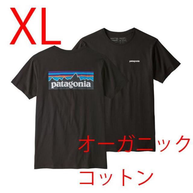 即日発送 速達 新品 XL パタゴニアP-6ロゴ オーガニック 黒Tシャツ