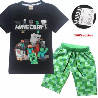 【新品】mine craft マイクラ Tシャツ ハーフパンツセット 黒 160(Tシャツ/カットソー)